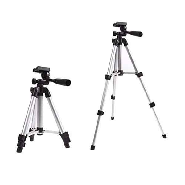 Portable and Foldable Metal 3110 Tripod With Mobile Clip Holder Bracket