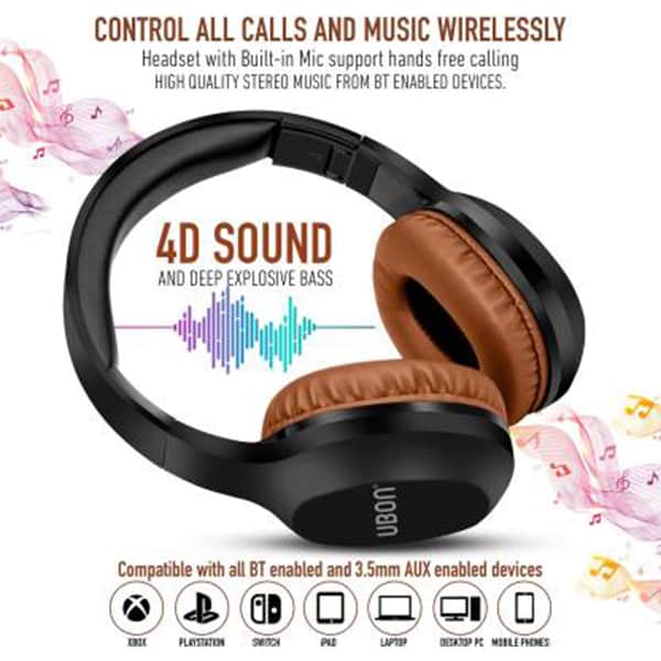 Ubon HP-50 On Ear Bluetooth Headphone Bluetooth Headset