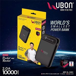 Ubon PB-10025 10000mAh Mini Power Bank Superfast Mobile Charger