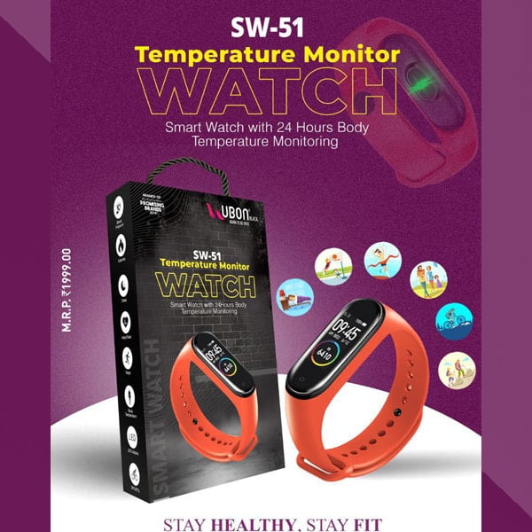 UBON SW-51 Temperature Monitor Smart Watch