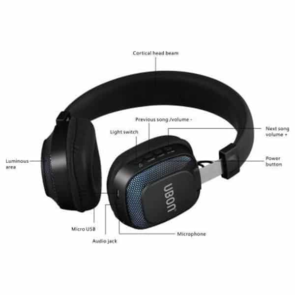 Ubon BT-5750 Light up Bluetooth Headset