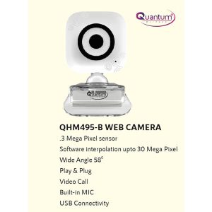 Quantum QHM495B 360 Degree Rotation PC HD Camera with Built-in Microphone