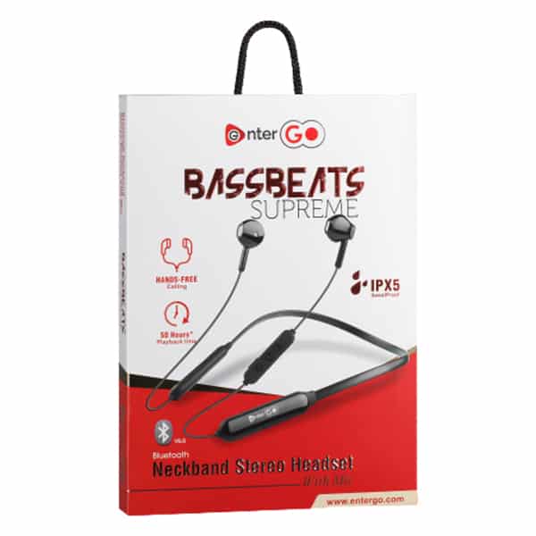Enter Go Bass Beats Supreme Bluetooth Headset