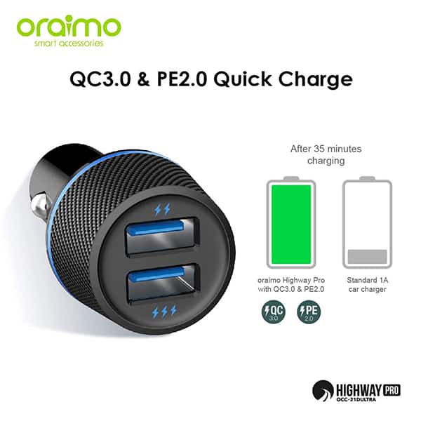 Oraimo Highway-Pro OCC-21D-Ultra Car Charger