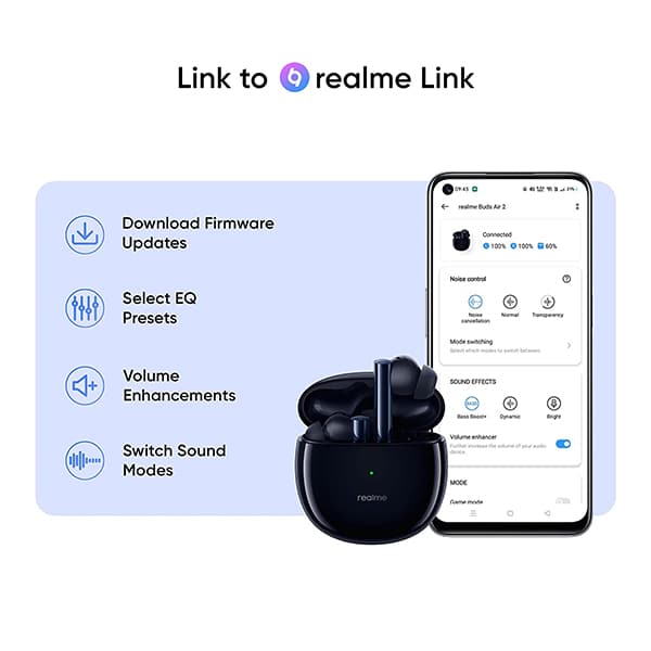 realme Buds Air 2 with ANC Bluetooth Earbuds
