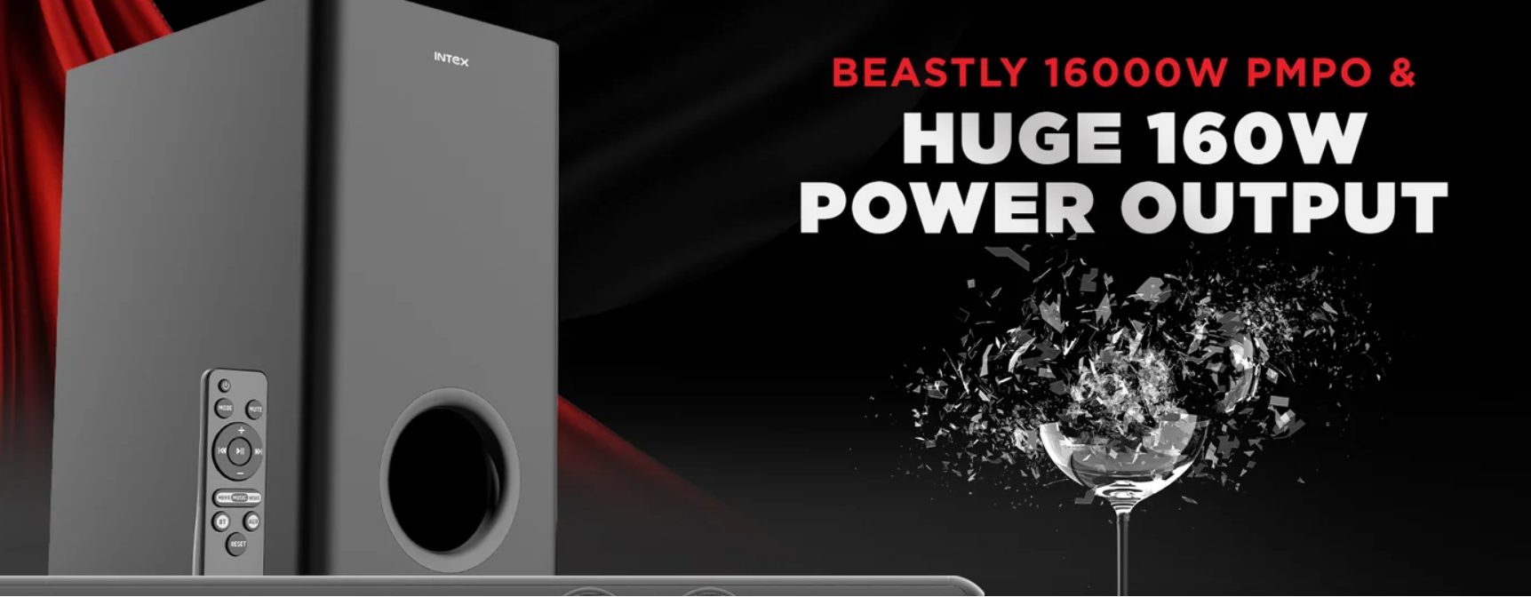 Intex Beast 10000 160W 2.1 Ch Wireless Soundbar