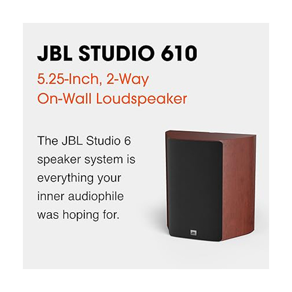 JBL Studio 610 5.25-inch, 2-way On-wall Loudspeaker Pair