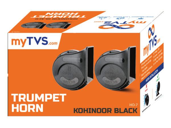 myTVS HO-7 Kohinoor Black Trumpet Twin Tone Horn 3