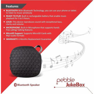 Pebble Jukebox Bluetooth Wireless Speaker