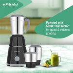 Bajaj 500 Watt GX-1 Mixer Grinder with 3 Jars