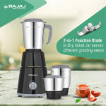 Bajaj 500 Watt GX-1 Mixer Grinder with 3 Jars