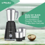 Bajaj 500 Watt GX-1 Mixer Grinder with 3 Jars