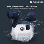 Moto Buds with Hi-Res Audio, Large 12.4 MM Driver, 42 Hrs Playback & IPx4 Rating Wireless Earbuds