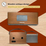 Philips Audio TAS2218/94 10W 2.0 Ch Bluetooth Speaker with Retro Wooden Design