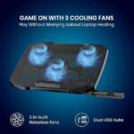 Portronics My Buddy Air 4 Laptop Cooling Pad with Triple Cooling Fans