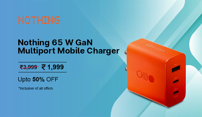 Nothing 65 W GaN 3 A Multiport Mobile Charger
