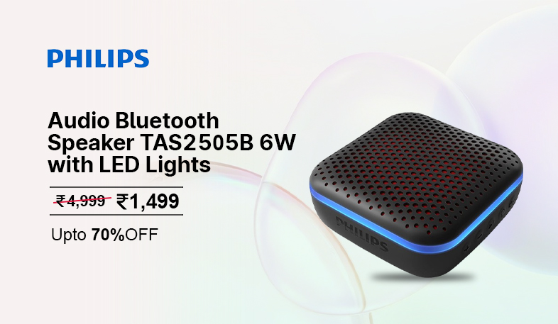 Philips Audio Bluetooth Speaker TAS2505B 6W with LED Lights