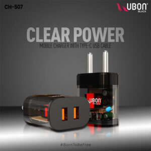 Ubon CH-507 Power 20W Charger Transparent Adapter