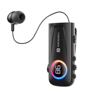 Portronics Harmonics Klip 5 Retractable Bluetooth Calling Earphone