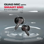 Wings Phantom 340 ANC Earbuds with Quad ENC Mic